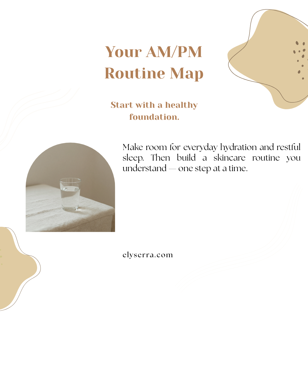 Elyserra AM and PM skincare routine map
