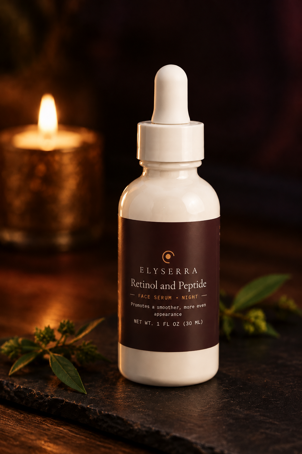 Elyserra Retinol and Peptide Face Serum - lifestyle