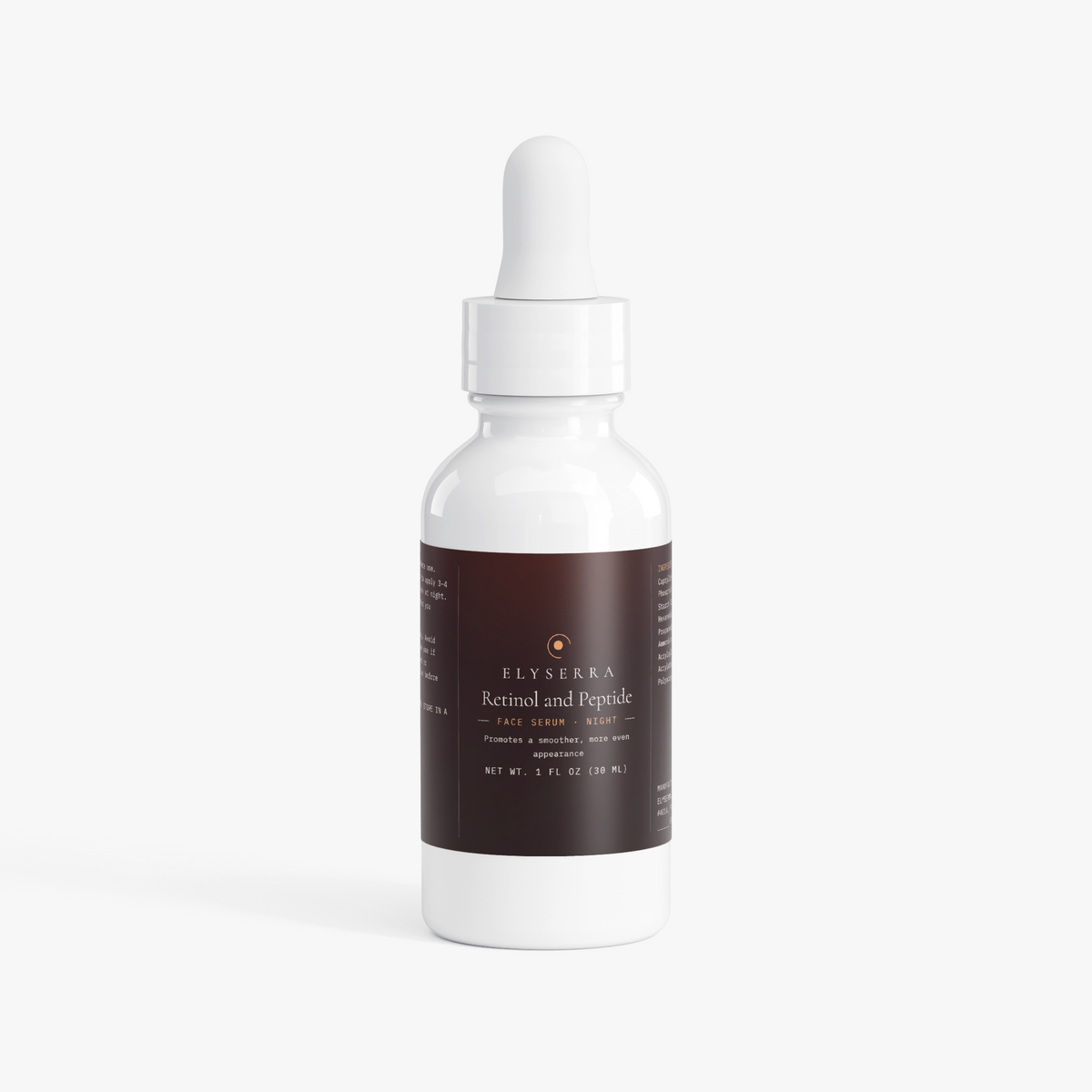 Elyserra Retinol and Peptide Face Serum - angle 1