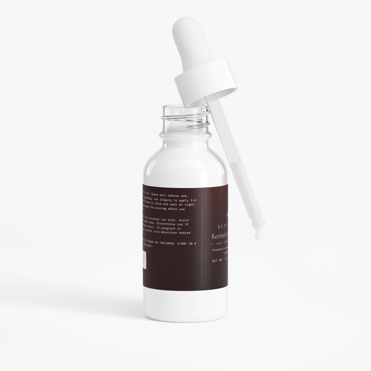 Elyserra Retinol and Peptide Face Serum - angle 2